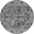 thumbnail image 1 of Ahgly Company Indoor Round Oriental Gray Traditional Area Rugs, 3' Round, 1 of 4