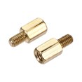 thumbnail image 4 of Uxcell Hexagon Brass Standoff Spacer Male-Female Screw Nut Kit 20 Sets 9mm+6mm, 4 of 5