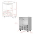 thumbnail image 3 of We Have Furniture Bar Cart Philadelphia, Living Room, White, 3 of 8
