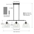 thumbnail image 6 of KAISITE 3-Light Kitchen Light Fixture Modern Dimmable Globe Black Wall Sconce 38.6 Inch-Black, 6 of 8