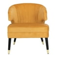 thumbnail image 2 of SAFAVIEH Stazia Mid-Century Retro Wingback Accent Chair, Marigold/Black, 2 of 7