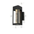 thumbnail image 2 of Elegant Lighting Amaris 10 inch LED Outdoor Wall sconce in Black, 2 of 8