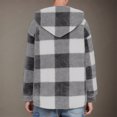 thumbnail image 6 of Turilly Mens Winter Coats Plus Size Fashion Men's Plaid Printed Long Sleeve Hooded Blouse Outwears, 6 of 6