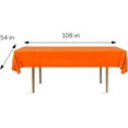 thumbnail image 6 of DecorRack 12 Plastic Tablecloths, 54 x 108 inch, Rectangular, Orange, 6 of 6