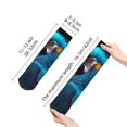 thumbnail image 2 of Bingfone Modern Style Blue Parrot Design Patterned Men's Women's Casual Cotton Socks, 2 of 5