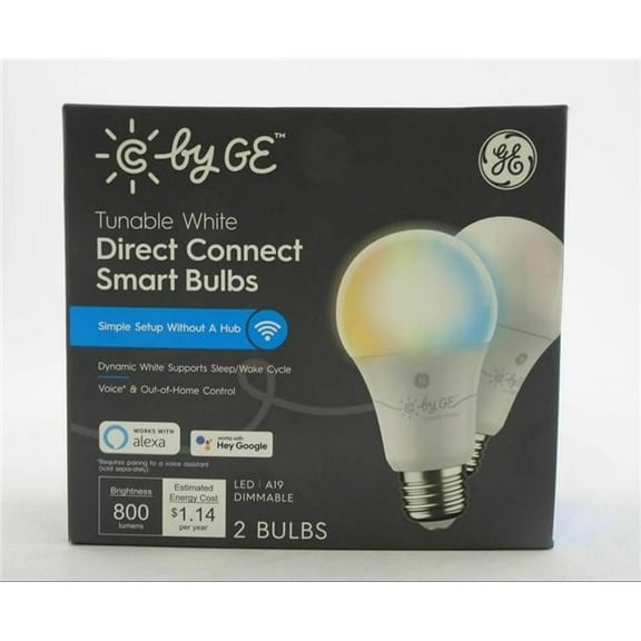 G E Lighting  C by GE Soft Direct Connect Dimmable Light Bulbs, Soft White - Pack of 2