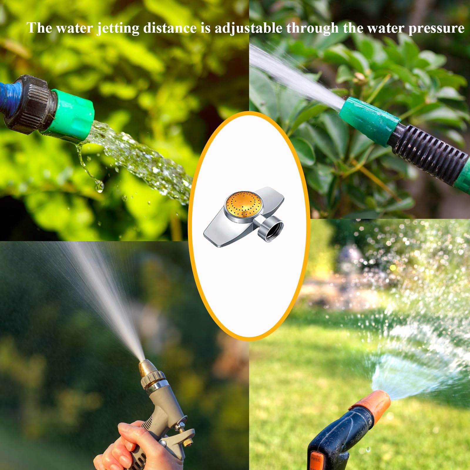 360 Degree Metal Spot Sprinkler Small Garden Sprinkler for Small Areas Lawn Sprinkler for Yard with Gentle Water Flow Circle Pattern Garden Watering Yellow