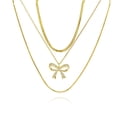 thumbnail image 1 of Juego de Collar en Capas JeenMata con Dije de Lazo 3 Pzas Baño de Oro Amarillo, 1 of 5