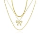 thumbnail image 1 of Juego de Collar en Capas JeenMata con Dije de Lazo 3 Pzas Baño de Oro Amarillo, 1 of 5