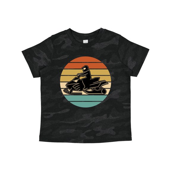 Inktastic Snowmobile Retro Sunset Boys or Girls Toddler T-Shirt