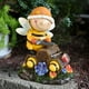 thumbnail image 5 of Estatua de animal de jardín, estatua para exteriores con luces solares, adorno divertido para jardín. Forma de abeja, 5 of 8