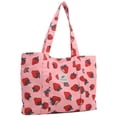 thumbnail image 4 of Yucurem Cute Strawberry Print Shoulder Bag Large Capacity Shopping Bag For Women (Pink) Tote bag (H), 4 of 10