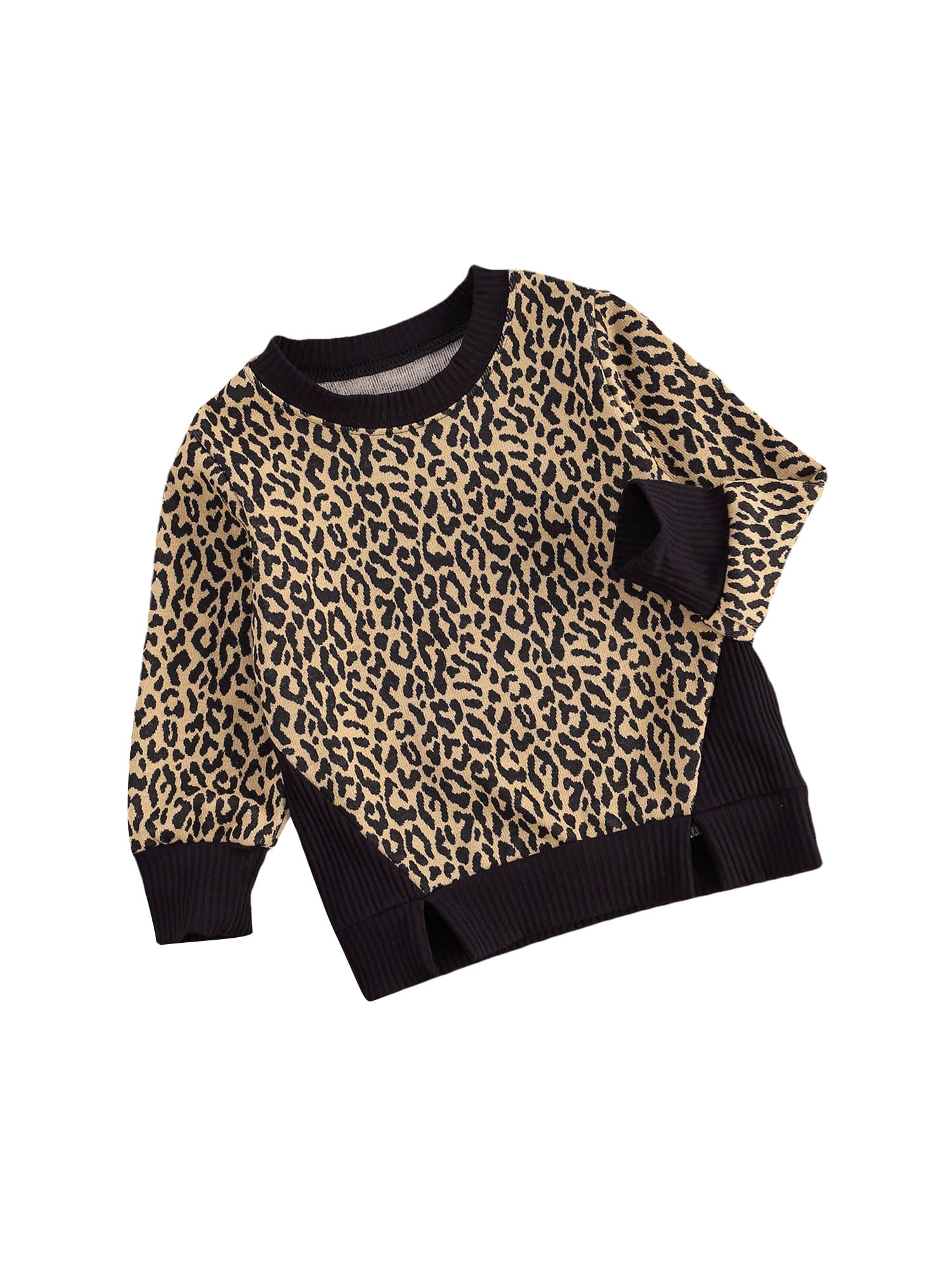 leopard patchwork sweater