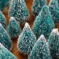 thumbnail image 3 of Miniárboles artificiales de sisal para Navidad, nieve y escarcha, juego de 24, 3 of 4