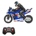 thumbnail image 1 of Graflsoa 1/6 Scale HC-802 Self-Balancing Stunt RC Motorcycle with 2.4G Remote, 360° Drift, Single Wheel Stand, Blue (Single Battery Version), 1 of 6