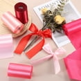 thumbnail image 4 of Uxcell Satin Ribbon Roll, Gift Wrapping Ribbon for Cutting Ceremony Kit Grand Opening Car Bow Chair Sash DIY Sewing Black, 4 of 6