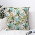 thumbnail image 4 of Pofeuu Watercolor Palm Tree Print Double-sided plush pillowcase Square Throw Pillow Covers Pillows Cover for Living Room Bedroom Sofa Couch Cushion Cover（No pillow core）-12"x12", 4 of 7