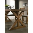 thumbnail image 4 of Roundhill Furniture Enna Morden Farmhouse Wood Rectangular Trestle Dining Table, Brushed Driftwood Finish, 4 of 5