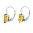 thumbnail image 2 of 925 Sterling Silver Citrine, Diamond Earring, 2 of 3