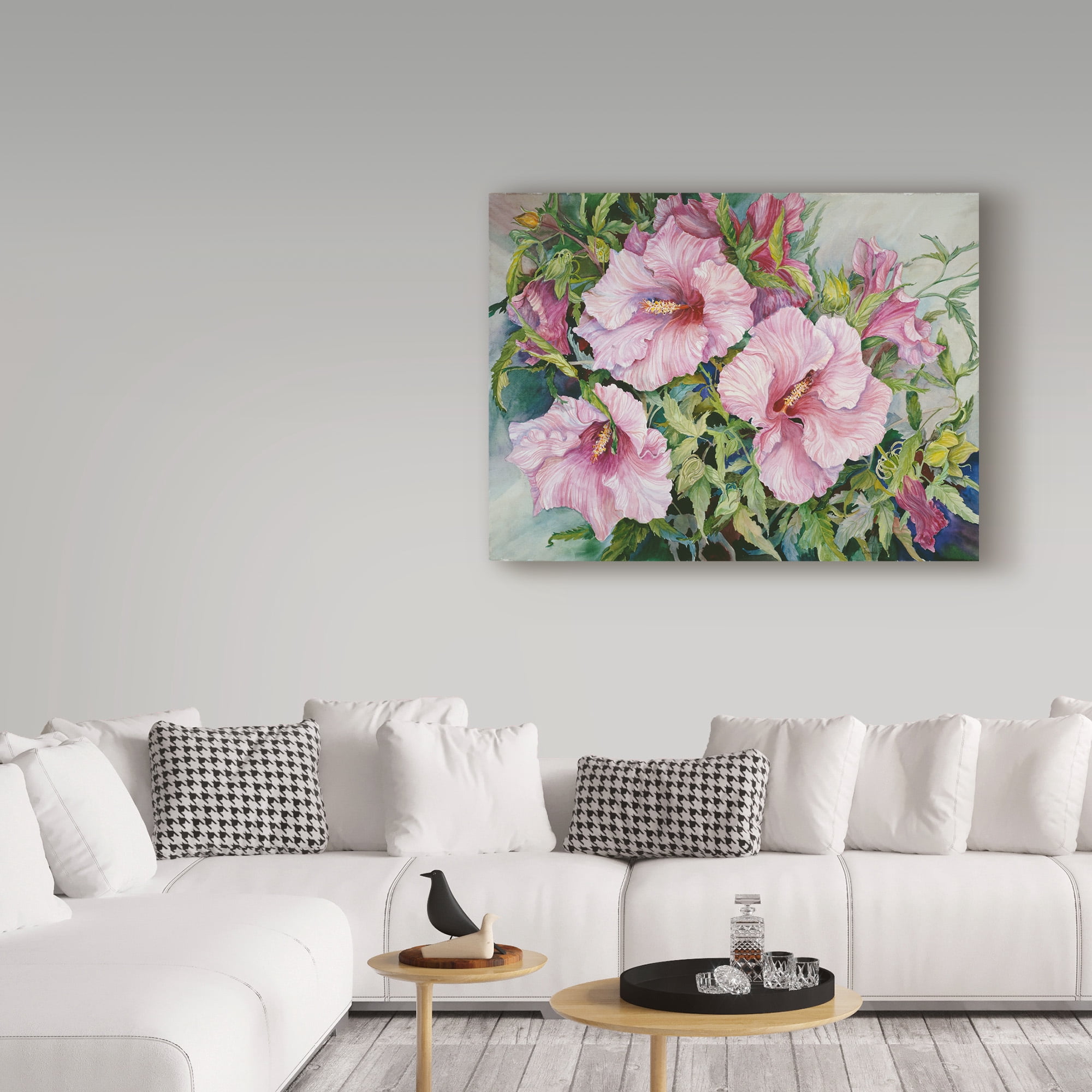 Trademark Fine Art 'Pink Hibiscus' Canvas Art by Joanne Porter