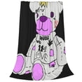 thumbnail image 3 of Lil Peep Bear Flannel Blanket Funny Ultra-Soft Micro Warm Throw Blanket Fleece Blanket Interesting Gift 60"X50", 3 of 9