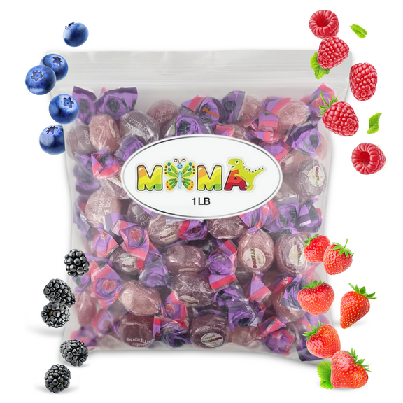 B0nelle Italian Fruitti Di Bosco Jelly Candy - 1 lb Assorted Individually Wrapped Jelly Fruit Candy - Delicious Mima's Memorial Day Mega Sale Treats for Gifting & Sharing