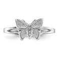 thumbnail image 5 of 10K White Gold Ring Band Themed BUTTERFLY, Size 9, 5 of 5