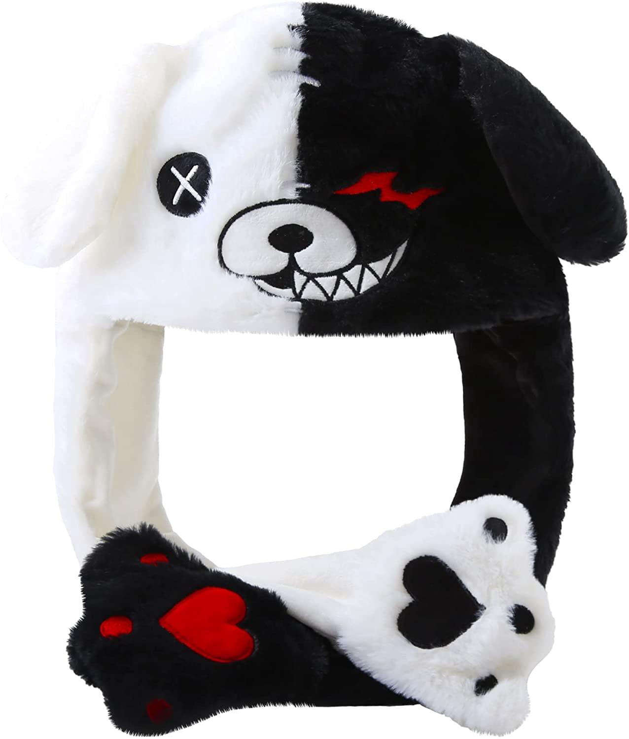 Black \u0026 White Bear Hat Moving Ears,Bear 