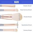 thumbnail image 4 of Vocoste Makeup Brush Kit Travel Retractable Angled Makeup Brush Eye Smudge Brush Highlight Brush Sky Blue 1 Set, 4 of 7