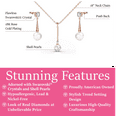 thumbnail image 3 of Cate & Chloe Tatum 18k Rose Gold Plated Jewelry Set with Pearl and Swarovski Crystals for Women, 3 of 8