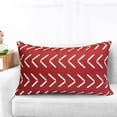 thumbnail image 6 of Decorative Throw Pillow Covers 12x20 Inch Wine Red Pillow Covers for Couch Sofa Living Room Bedroom,Farmhouse Outdoor Throw Pillow Cover,Modern Geometric Linen Square Throw Pillow Case Set of 4, 6 of 6