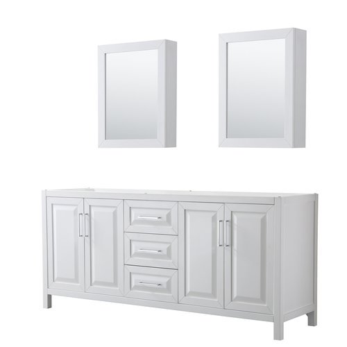 Wyndham Collection Daria 79 Double Bathroom Vanity Base Only With Medicine Cabinets Walmart Com Walmart Com