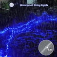 thumbnail image 5 of Solar Rope Lights Outdoor Waterproof, 2 Packs 39ft 100 LED Solar Pool Light Blue, 8 Modes Solar Fairy Lights in Clear Thin Tube Outside for Camping Fence Patio Garden Trampoline Deck, 5 of 8