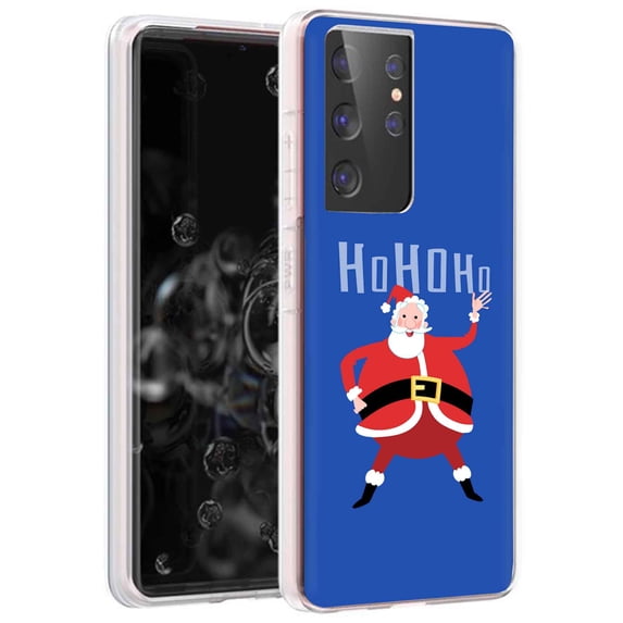 TalkingCase Slim Phone Case for Samsung Galaxy S21 Ultra 5G, S30 Ultra, (Not S21,S21+), Santa Print, Lightweight,Flexible,Soft, USA