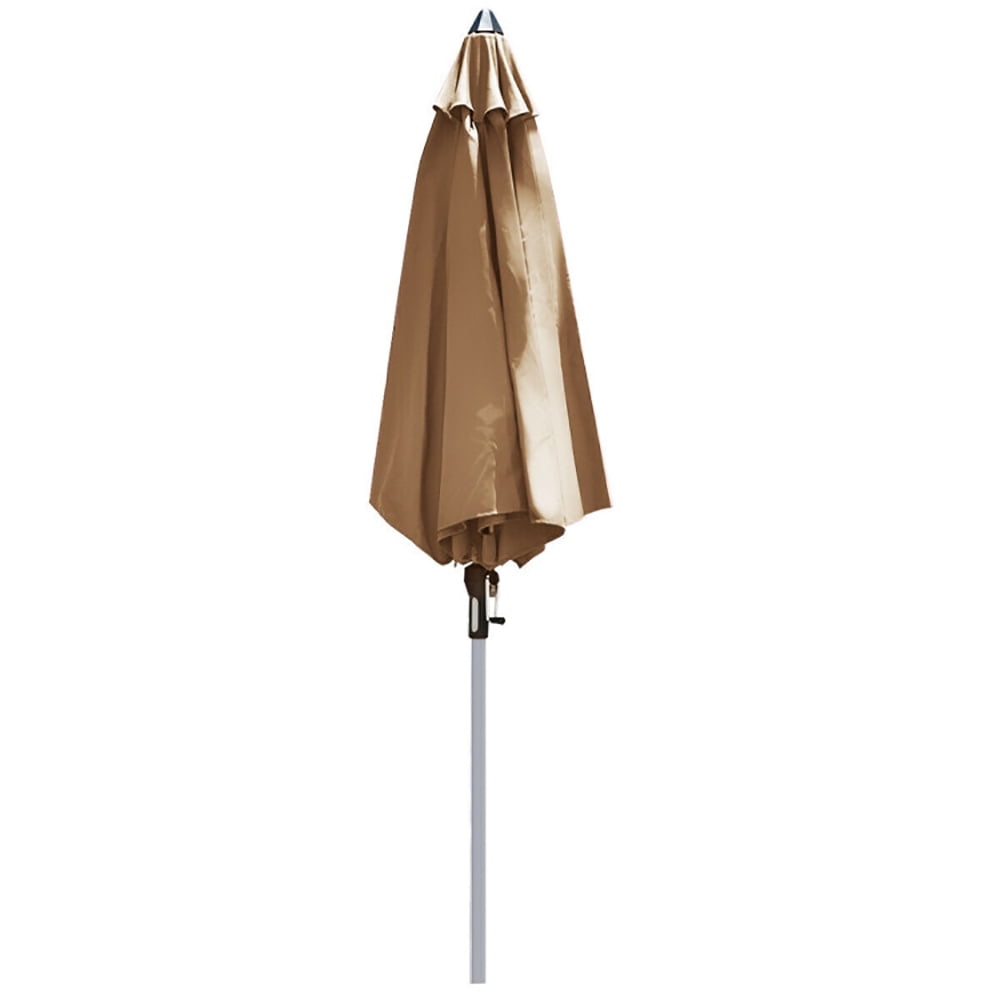 Aimee Lii 9 Feet Patio Outdoor Market Umbrella with Aluminum Pole without Weight Base, Outdoor Umbrellas for Patio, Beige Aimee Lii 9 Feet Patio Outdoor Market Umbrella with Aluminum Pole without Weight Base, Outdoor Umbrellas for Patio, Beige