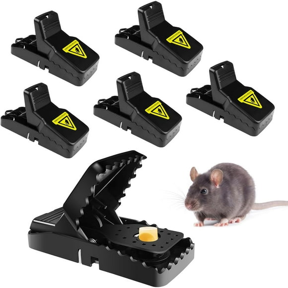 Professional Rat Trap, 6 Effective Mouse Trap Clips, Reusable Mouse Trap, Swatter, Catcher, Plastic Swatter, Swatter with Bait, Suitable for Home and Outdoor
