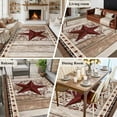 thumbnail image 5 of Texas Star Vintage Area Rugs 6'x9', Washable Small Throw Rugs for Kitchen Dining room, Red Berry Retro Art Wooden Indoor Outdoor Rug Non-Slip Low Pile Carpet Runner Reversible Floor Mats, 5 of 8