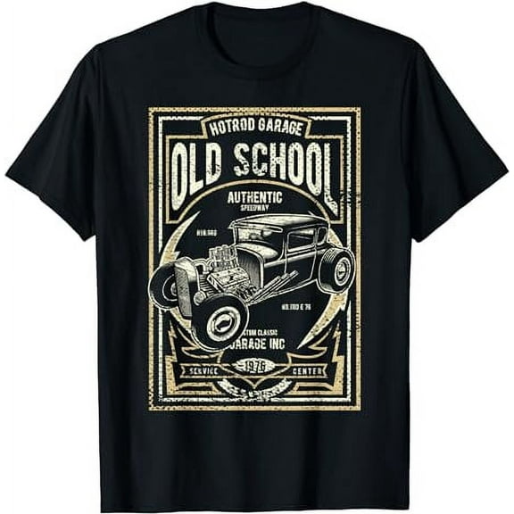 Old School Vintage Hot Rod Garage Men Classic Car T-Shirt