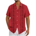 thumbnail image 2 of Blmnix Oversized T Shirts for Men Guide Vintage T Shirts Hawaiian Shirt Shirts Button UP Red Short Sleeve Collared Men's Athletic Shirts & Tees,XL, 2 of 5