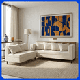 thumbnail image 1 of LASE Muebles Sala Esquinera Italia Sofá + Loveseat Configurable en L 6 cojines Marfil, 1 of 7