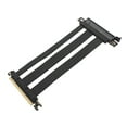 thumbnail image 1 of PCIe 4.0 Riser Cable, PCI E 4.0 X16 GPU Graphics Card Extension Cable, PCIe 4.0 X16 Flexible Extender Card Extension Port 180 Adapter, Black, 1 of 7