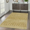 thumbnail image 6 of Washable Living Room Rugs Khaki Distressed Area Rug For Bedroom Aesthetic Low-Pile Dining Room Rugs For Under Table Indoor Floor Carpet Accent Rug For Entryway Mudroom, 6 of 7