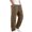 Khaki, variant on Men's Techwear Wide Leg Cargo Pants, Straight Leg Multi Flap Pocket Tactical Long Trousers, Loose Fit Hip Hop Street Fashion Casual Parachute Pants Beige