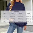 thumbnail image 3 of vdgthytj Crewneck Sweatshirts Women Long Sleeve Pleated Solid Basic Pullover Loose Comfy Fall Athleisure Tops(X-Large,Navy), 3 of 6