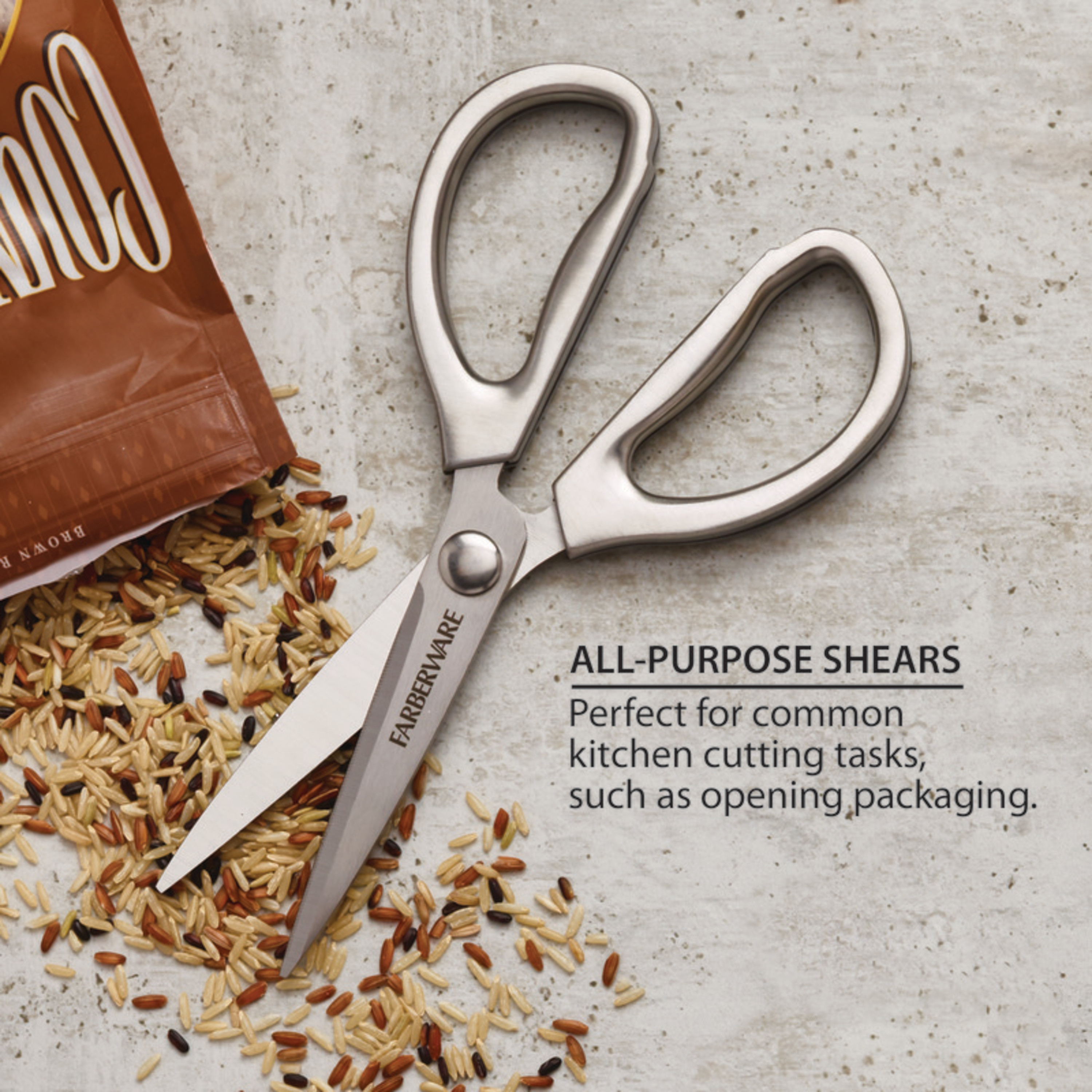 Farberware High Carbon Stamped Stainless Steel Kitchen Scissors