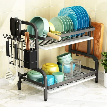 Supfirm 3-Tier Wall Mounted Stainless Steel Dish Rack