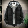 thumbnail image 3 of Men's Winter Coat Men's Casual Jacket Winter Warm Cotton Thickened Hooded Coat, 3 of 8