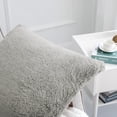 thumbnail image 2 of Home Soft Things Rabbit Faux-fur Throw Pillow Cover 4 Piece Set, 20" x 20", Light Grey, 2 of 3