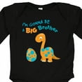 thumbnail image 4 of Inktastic I'm Gonna Be a Big Brother Dino Boys Long Sleeve Baby Bodysuit, 4 of 5