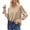 Khaki, variant on LIUJUNSHOP Women's 2026 Long Sleeve Tops Dressy Casual V Neck Tunic Shirts Loose Chiffon Work Blouse